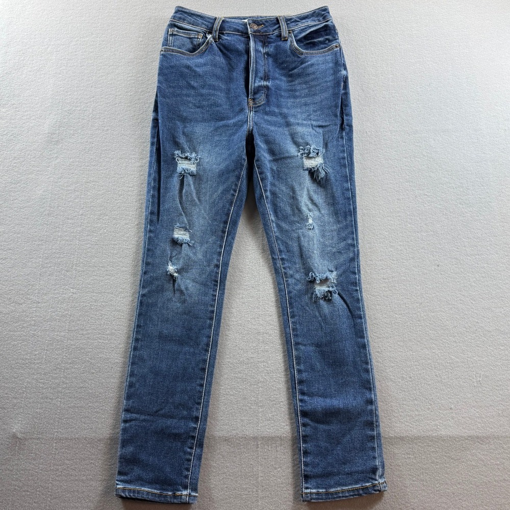 Forever 21 Distressed Jeans Women Size 27 Blue High Rise Skinny Denim